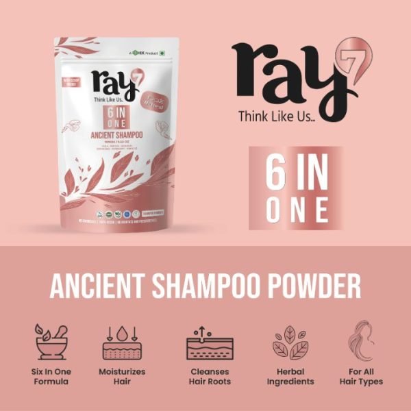 Ray7 Logo Ray7 100% Natural 6 In One Ancient Shampoo 100g | Infused with Amla ...