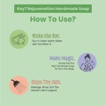 RAY7 Rejuvenation Handmade Soap, Glycerin Based with Jojoba Oil and Vitamin E Oil, Moisturising and Hydrating, for Glowing Soft Skin, Sulphate Free, Paraben Free, 100g, Pack of 3 - Image 3