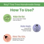 RAY7 Tea Tree Handmade Soap, Glycerin Based with Tea Tree Oil and Aloe Vera Juice, Moisturising and Hydrating, for Glowing Soft Skin, Sulphate Free, Paraben Free, 100g, Pack of 3 (Tea Tree Handmade) - Image 3