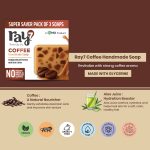 RAY7 Coffee Handmade Soap, Glycerin Based with Coffee Extract and Aloevera Juice, Moisturising and Hydrating, for Glowing Soft Skin, Sulphate Free, Paraben Free, 100g, Pack of 3 (Coffee Handmade Soap) - Image 6