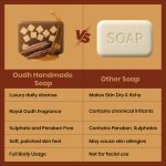 RAY7 Oudh Handmade Soap, Glycerin Based with Oudh Extract and Aloevera Juice, Moisturising and Hydrating, for Glowing Soft Skin, Sulphate Free, Paraben Free, 100g, Pack of 3 (Oudh Handmade Soap) - Image 4